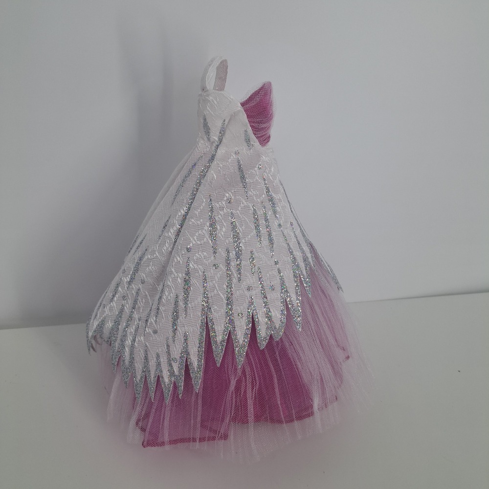 Barbie Collector Pink and White Gown Ballgown Dress B3457 Fashion Doll Clothes